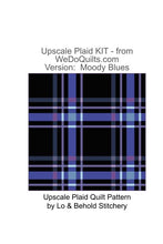 Load image into Gallery viewer, Quilt-A-Long Quilt Kit hosted by Lo and Behold Stitchery in style "Upscale Plaid", solid color palette "Moody Blues"