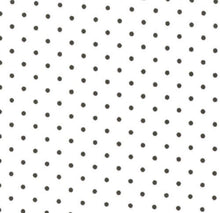 Load image into Gallery viewer, Yardage: ESSENTIAL DOTS - Jet Black with White Dots by Moda - One Half Yard - #8654-41 - Modern-White-Black - Blender -Childrens-Polka Dots