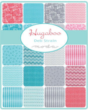 Load image into Gallery viewer, HUGABOO - Airplane Aqua - Dot to Dot Blue - One Half Yard - 19739-15 - Yardage - by Deb Strain for Moda - Mommy and Me - Blue - White