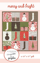 Load image into Gallery viewer, Pattern: Merry and Bright - by Lydia Nelson of Dreamy Quilts for Gingiber - Merrily - Fat Quarter Friendly - Large Throw Quilt - Christmas