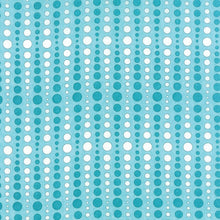 Load image into Gallery viewer, HUGABOO - Airplane Aqua - Dot to Dot Blue - One Half Yard - 19739-15 - Yardage - by Deb Strain for Moda - Mommy and Me - Blue - White
