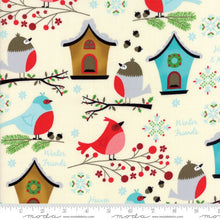 Load image into Gallery viewer, JINGLE BIRDS - Bird Houses - Natural Cream - #33250-11 - by Keiko for Moda - Modern - Christmas - Winter - Blue - Red - Grey - Off White