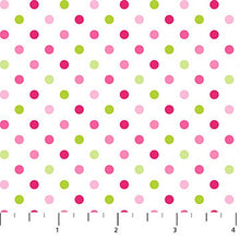 Load image into Gallery viewer, SALE - Hello Baby FLANNEL- #F21572-28 - One Yard - Polka Dots -Pink/White - Northcott - Pink - Juvenile - Baby-Mommy and Me