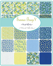 Load image into Gallery viewer, SUMMER BREEZE V - #33306-13 - One Half Yard - Floral Daisies - Light Blue - by Moda- Blues - Greens - Yardage - Classic - Pre-Cuts