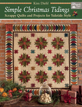 Load image into Gallery viewer, PATTERN Book: SIMPLE Christmas Tidings - Kim Diehl -Over 12 Projects - Martingale -Tree Skirt -Stocking -Snowman Pillow -Ornaments - Recipes