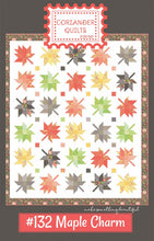 Load image into Gallery viewer, PATTERN: Maple Charm - CQ132 - Coriander Quilts by Corey Yoder - Twin or Throw Quilt - Lap Quilt - Fat Eighths Friendly - Scrap Friendly