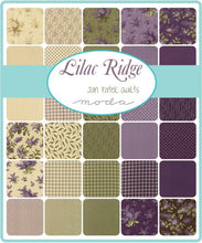 Load image into Gallery viewer, LILAC RIDGE - 1/2 Yard - #2213-15 - Floral Leaves - Dark Green - by Jan Patek for Moda -Floral Print - Purple-Green-Tan - Classic