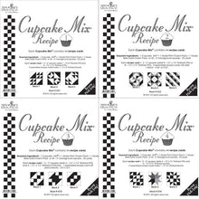 Load image into Gallery viewer, PATTERN: CupCake Mix Recipe #3 - CC3 - Charm Pack Recipe Cards - Miss Rosie - Foundation Piecing - Paper Piecing - Half Square Triangles