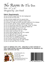 Load image into Gallery viewer, PATTERN: No Room at the Inn - by Jan Patek - JPQ2211 - Manger Scene - Angels - Star - Christmas - Mini Quilt - Wall Hanging - Baby Jesus