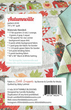 Load image into Gallery viewer, PATTERN: Autumnville - TBL230 - by Thimble Blossoms -Camille Roskelley-Fat Quarter Friendly- Modern - Houses - Fall - Star - Leave - Birds