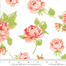Load image into Gallery viewer, Yardage: SMITTEN by Bonnie and Camille for Moda - Smitten Rosy - Cream - #55170-17 - One Half Yard - Floral - Red - Off White- Sweet Escape