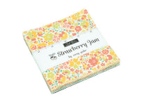 Load image into Gallery viewer, STRAWBERRY JAM - Honey Bun - by Corey Yoder for Moda - 29060 - Yellow - Pink - Green - Gray - Blue - Floral - Stripe-Kona White-Bella Solids