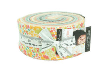 Load image into Gallery viewer, STRAWBERRY JAM - Honey Bun - by Corey Yoder for Moda - 29060 - Yellow - Pink - Green - Gray - Blue - Floral - Stripe-Kona White-Bella Solids