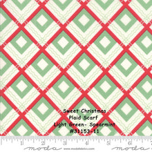 Load image into Gallery viewer, SWEET CHRISTMAS - by Urban Chiks - #31153-11 - Plaid Scarf - Light Green - Spearmint - One Half Yard - Moda - Quilt Kit - Backing - Vintage