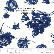 Load image into Gallery viewer, BACKING - 5 Yard Cut - SMITTEN by Bonnie and Camille for Moda - Smitten Bias Plaid - Navy - #55175-27 - Bias Plaid - Navy - Bindings