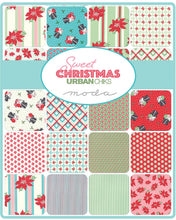 Load image into Gallery viewer, SWEET CHRISTMAS - by Urban Chiks - #31150-14 - Poinsettia Stripe - Light Green - Spearmint - One Half Yard - Moda -Quilt Kit-Backing-Vintage