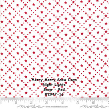 Load image into Gallery viewer, MERRY MERRY SNOW Days - #2947-18 - Night Lights - Snow (white) - Grey - 1/2 Yard - Bunny Hill Designs for Moda-Christmas - Holiday - Snowmen