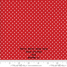 Load image into Gallery viewer, MERRY MERRY SNOW Days - #2948-16 - Snow Cyrstals - Snow (white) - Red - 1/2 Yard - Bunny Hill Designs for Moda-Christmas - Holiday - Snowmen
