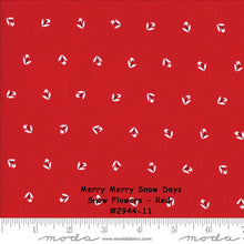 Load image into Gallery viewer, MERRY MERRY SNOW Days - #2944-11 - Snow Flowers - Red and Snow (white) - 1/2 Yard - Bunny Hill Designs for Moda - Christmas - Holiday-Winter