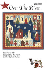 Load image into Gallery viewer, PATTERN: Over the River - by Jan Patek - JPQ2229 - House - Church - Angels - Santa - Snowman - Applique - Patchwork - Stars - Moon - Trees