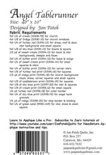 Load image into Gallery viewer, Pattern: Angel Tablerunner - JPQ2231 - Jan Patek - Patchwork - Applique - Church - Angels - Stars