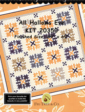 Load image into Gallery viewer, All Hallow's Eve - #20356-16 - Crisscross Ghost - ONE HALF YARD - by Fig Tree - Halloween - Orange - Black - Cream - Ghost - Orange Peel