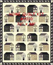 Load image into Gallery viewer, HOME Quilt Kit BACKING SET- 5.25 Yards - by Kathie Schmitz - Moda - Neutrals - Grays - Low Volume Prints - Houses - Bee Hive - Bird's Nest