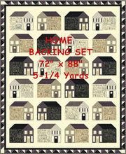 Load image into Gallery viewer, HOME Quilt Kit BACKING SET- 5.25 Yards - by Kathie Schmitz - Moda - Neutrals - Grays - Low Volume Prints - Houses - Bee Hive - Bird's Nest