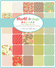 Load image into Gallery viewer, Scarlet & Sage - Scarlet Rose - Scarlet - by Fig Tree for Moda - #20360-12 - One Half Yard - Shortcake Quilt Kit -- Christmas Figs
