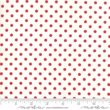 Load image into Gallery viewer, MY REDWORK GARDEN - 2950-11 - Cream Birds on Red- Bunny Hill Designs for Moda - Polka Dots - Birds - Floral - Red and White - Classic