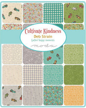 Load image into Gallery viewer, CULTIVATE KINDNESS - Gingham Check - Gray - #19935-11 - One Half Yard - Deb Strain - Vintage Trucks - Panel - Words of Kindness - KIT