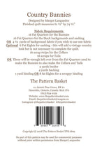 Load image into Gallery viewer, PATTERN: COUNTRY BUNNIES - The Pattern Basket - TPB1809 - Fat Quarter Friendly - Throw Quilt - Lap Quilt