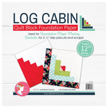 Load image into Gallery viewer, ISE-752 - LOG CABIN - Foundation Paper Piecing - 6 inch Finished Blocks - Honey Bun Friendly