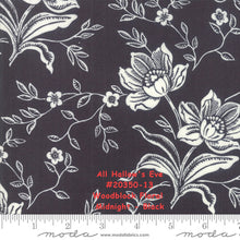 Load image into Gallery viewer, All Hallow's Eve -#20350-26 - Woodblock Floral - Ghost - Natural - ONE HALF YARD - by Fig Tree - Halloween - Large Floral Print - Backing