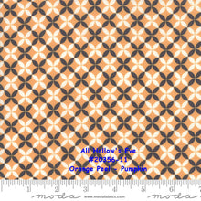 Load image into Gallery viewer, All Hallow's Eve - #20356-11 - Crisscross Pumpkin - ONE HALF YARD - by Fig Tree - Halloween - Orange - Black - Cream - Ghost - Orange Peel