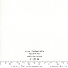 Load image into Gallery viewer, Moda Muslin Mates - 9984-11 - Basic Rings - White on White - One Half Yard - Moda - Blender - Modern - White - Rings - Background - Basics