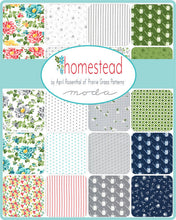 Load image into Gallery viewer, HOMESTEAD - 24090 - Charm Pack - by April Rosenthal - Moda - Floral - Stripe - Watering Cans