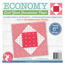 Load image into Gallery viewer, ISE-760 - ECONOMY BLOCK - Foundation Paper Piecing - 6 inch Finished Blocks