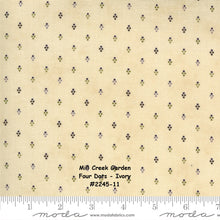 Load image into Gallery viewer, MILL CREEK GARDEN - #2242-22 - Ferns - Ivory - One Half Yard - Dark Green - by Jan Patek for Moda - Purple - Green - Tan - Classic