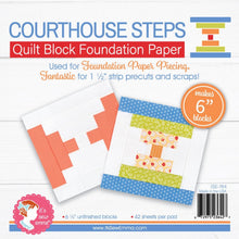 Load image into Gallery viewer, ISE-764- COURTHOUSE STEPS - Foundation Paper Piecing - 6 inch Finished Blocks - Honey Bun Friendly