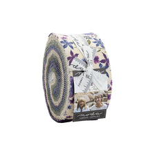 Load image into Gallery viewer, VIOLET HILL - Charm Pack - #6820- by Holly Taylor for Moda - - Classic Color Combo - Green - Purple - Ivory - Floral Print