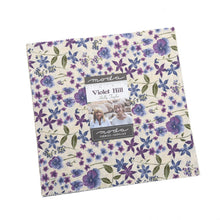 Load image into Gallery viewer, VIOLET HILL - Charm Pack - #6820- by Holly Taylor for Moda - - Classic Color Combo - Green - Purple - Ivory - Floral Print