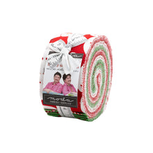 Load image into Gallery viewer, MERRY and BRIGHT- 22400 - Jelly Roll - by Me and My Sister - Moda - Bright Reds Greens - Snowmen - Candy Canes - Polka Dots - Stripes