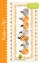 Load image into Gallery viewer, PUMPKINS and BLOSSOMS - by Fig Tree - 20420 - MINI Charm Pack - Halloween - Fall - Autumn - Orange - Black - Cream - Grey - Off White- Green