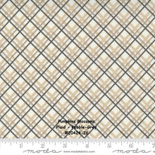 Load image into Gallery viewer, PUMPKINS and BLOSSOMS - #20424-11 - Pumpkin - Off White-Orange - Plaid Bias Check - Fig Tree - One Half Yard - Binding - Borders
