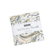 Load image into Gallery viewer, Fall Fantasy Flannels - Charm Pack - #6840 - by Holly Taylor for Moda - Ivory - Brown - Blue - Tan - Green - Golden Tan