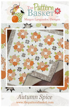 Load image into Gallery viewer, PATTERN: AUTUMN SPICE - New 2021 Pattern-by The Pattern Basket -TPB2103-Pumpkin Wreath-Fall-Autumn-Throw-Lap Quilt-Square-Fat Eight Friendly