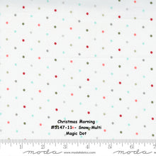 Load image into Gallery viewer, CHRISTMAS MORNING - 5148-11 - Snow - Yuletide Stripe - by Lella Boutique for Moda - Polka Dot - Christmas - Holiday - Binding