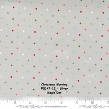 Load image into Gallery viewer, CHRISTMAS MORNING - 5148-11 - Snow - Yuletide Stripe - by Lella Boutique for Moda - Polka Dot - Christmas - Holiday - Binding