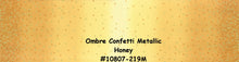 Load image into Gallery viewer, OMBRE CONFETTI METALLIC - Honey - #10807-219M - One Half Yard - by V and Co. for Moda - Modern - Golden Yellow and Gold Metallic